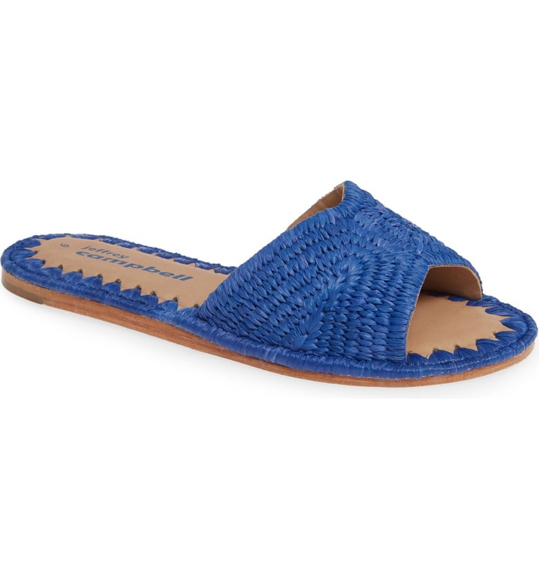 Jeffrey Campbell Dane Raffia Slide Sandals