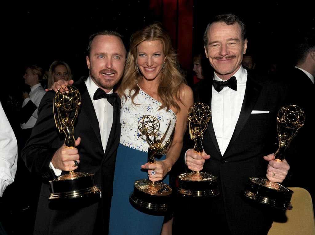 Breaking Bad's Aaron Paul, Anna Gunn, and Bryan Cranston had a blast celebrating their wins at the Governors Ball.