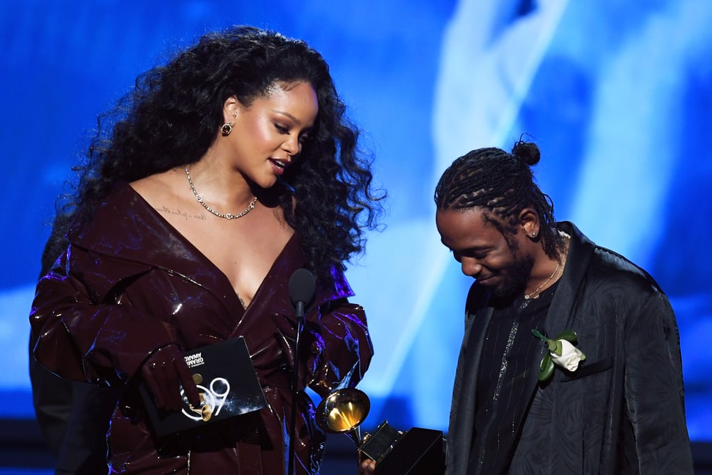 Rihanna's Latex Coat at the Grammys 2018