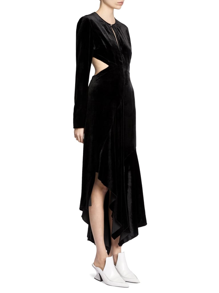 Marques'Almeida Back Cutout Velvet Midi Dress | Gwyneth Paltrow Black ...