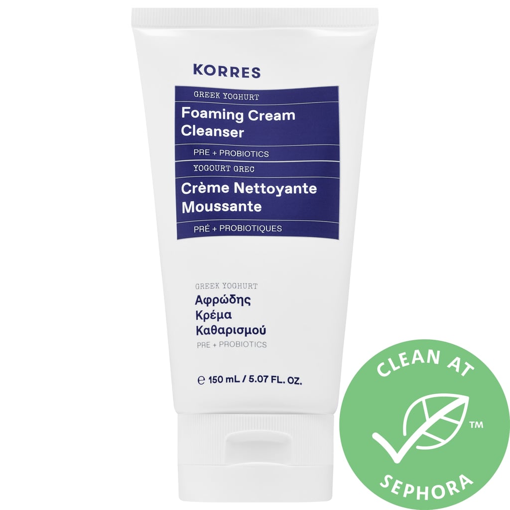 Evening, Step 1: Korres Greek Yoghurt Foaming Cream Cleanser