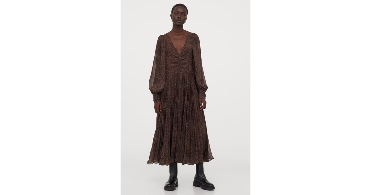 H&M Voluminous Chiffon Dress | The Best Dresses of Fall 2020 | POPSUGAR ...