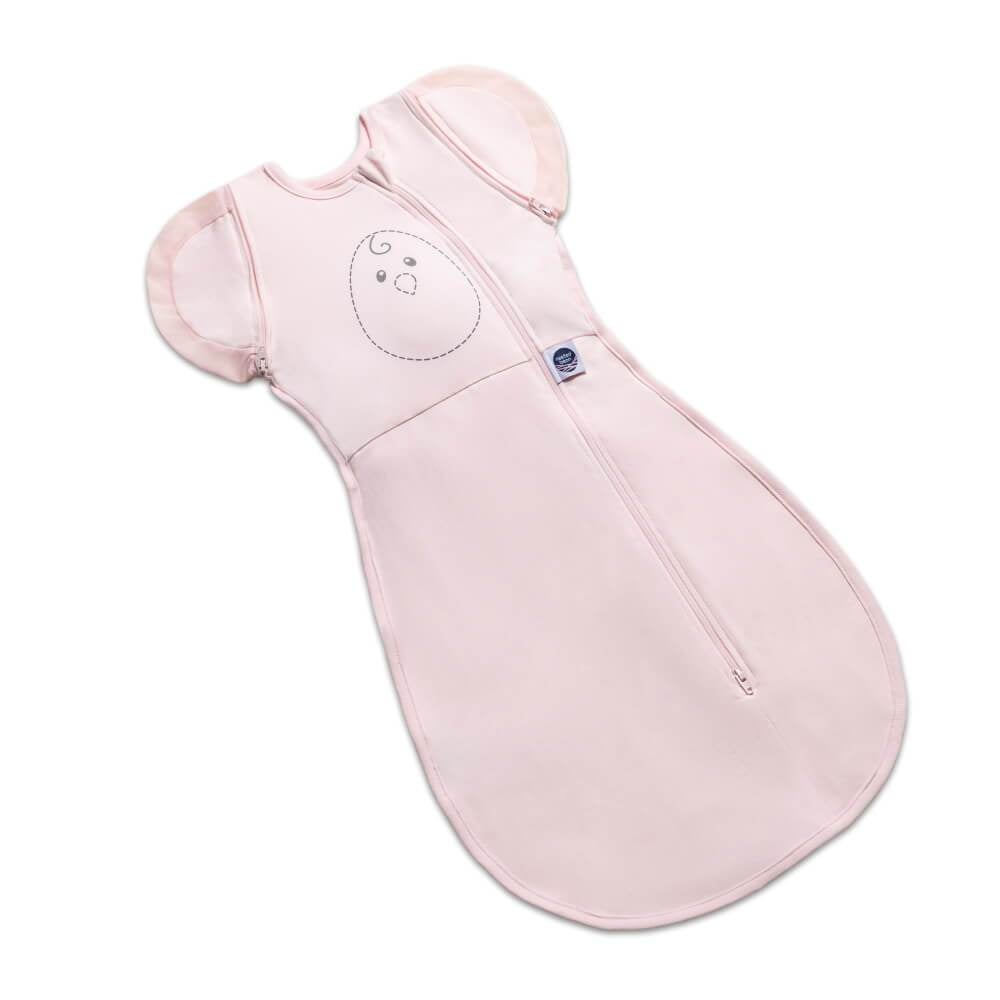 The Nested Bean Zen One Classic Swaddle 45 in Soft Pink. The