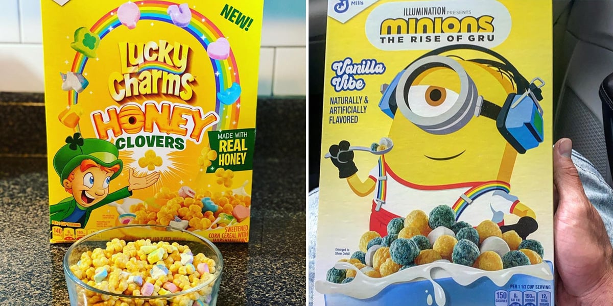 General Mills Honey Lucky Charms and Vanilla Minions Cereal