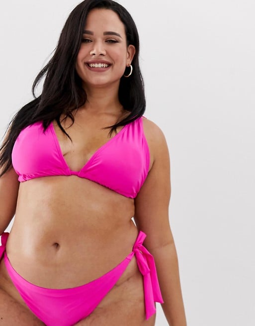 ASOS South Beach Curve Triangle Bikini in Pink
