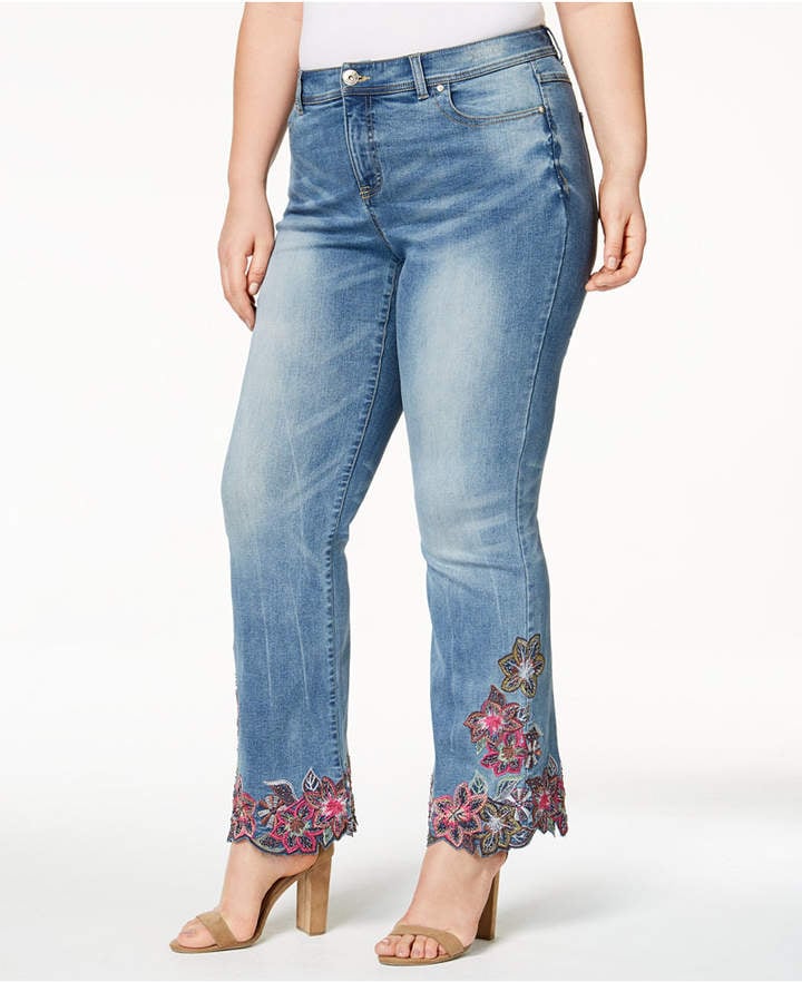 INC Embroidered Bootcut Jeans