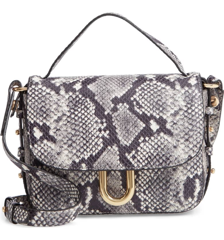 snake embossed leather mini bag marc jacobs