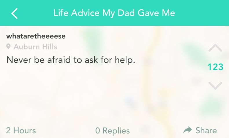 You can always ask for help.