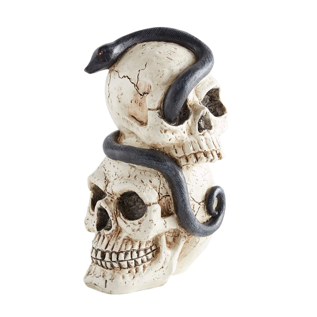 Stacked Halloween Skulls With Snake