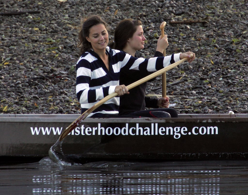 Kate Middleton trained with the Sisterhood cross channel rowing team in July 2007.