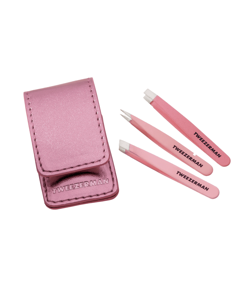Tweezerman Micro Mini Tweezer Set ($26)
Don't underestimate this set just because it's filled with bite-sized gifts — these mini tweezers work just the same as their larger counterparts. So, scoring three — a slant tweezer, a flat-tip tweezer, and point tweezer — for the price of one full-size tweezer is hard to pass up.