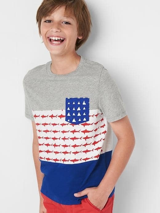 Gap Americana Shark Pocket Tee