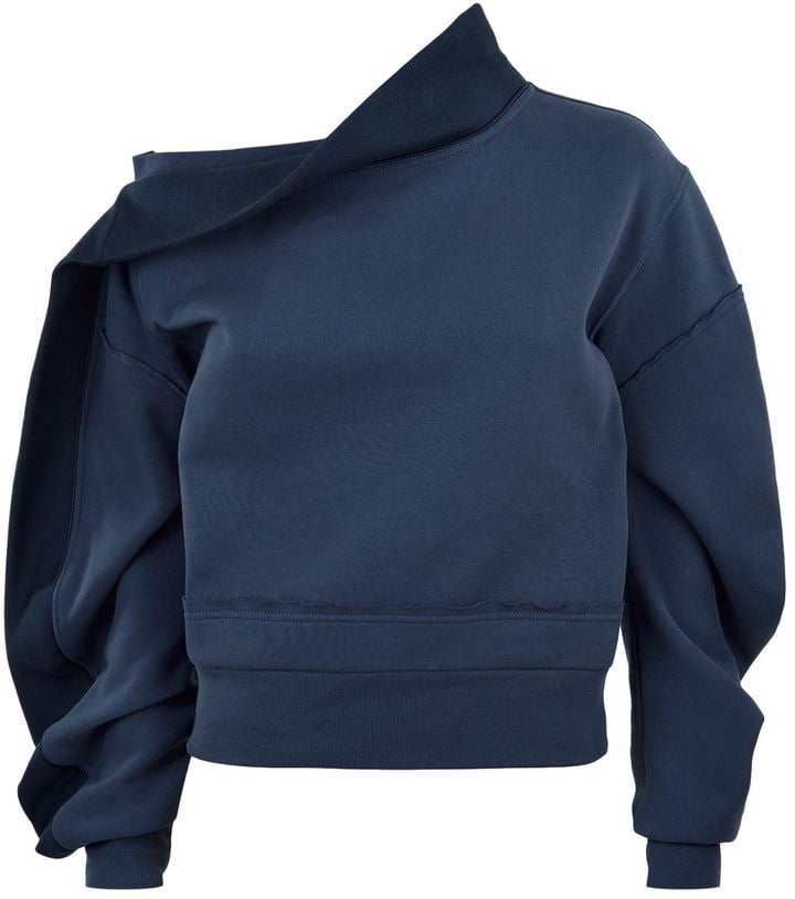Off-the-shoulder sweatshirt