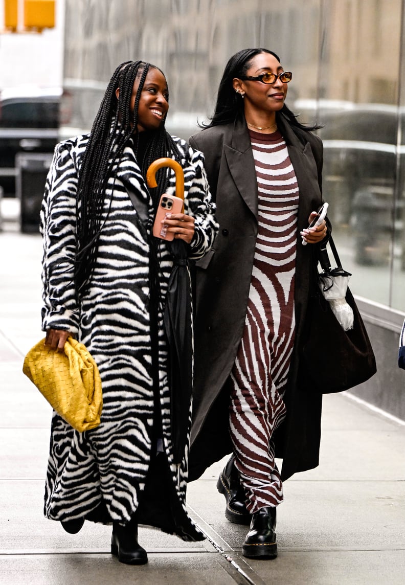 Look Back at NYFW Fall 2025 Street Style Trend: Zebra Print