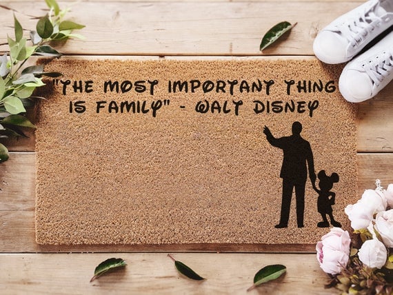 Walt Disney and Mickey Mouse Welcome Doormat