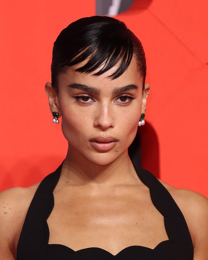 Zoë Kravitz's Micro Side-Swept Bangs at The Batman Premiere | POPSUGAR