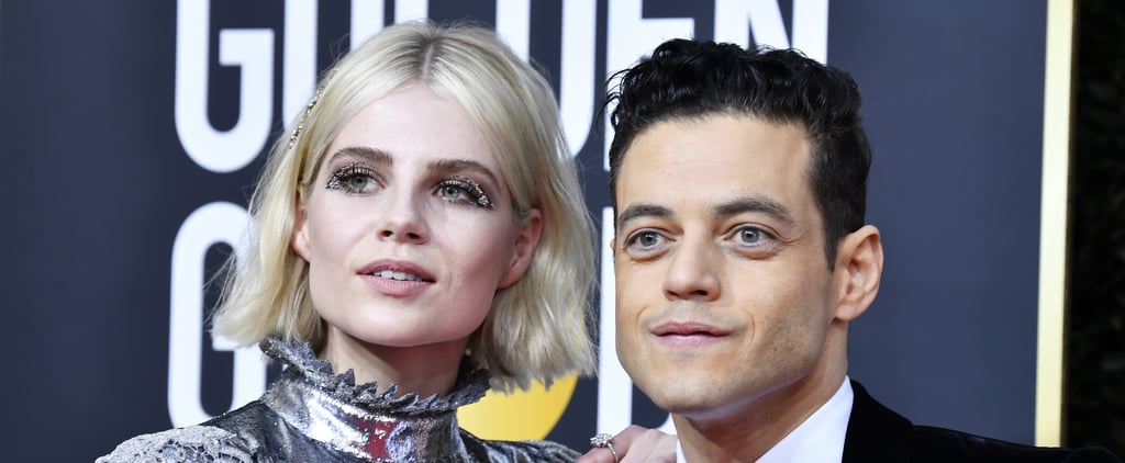 Rami Malek and Lucy Boynton at the Golden Globes 2020