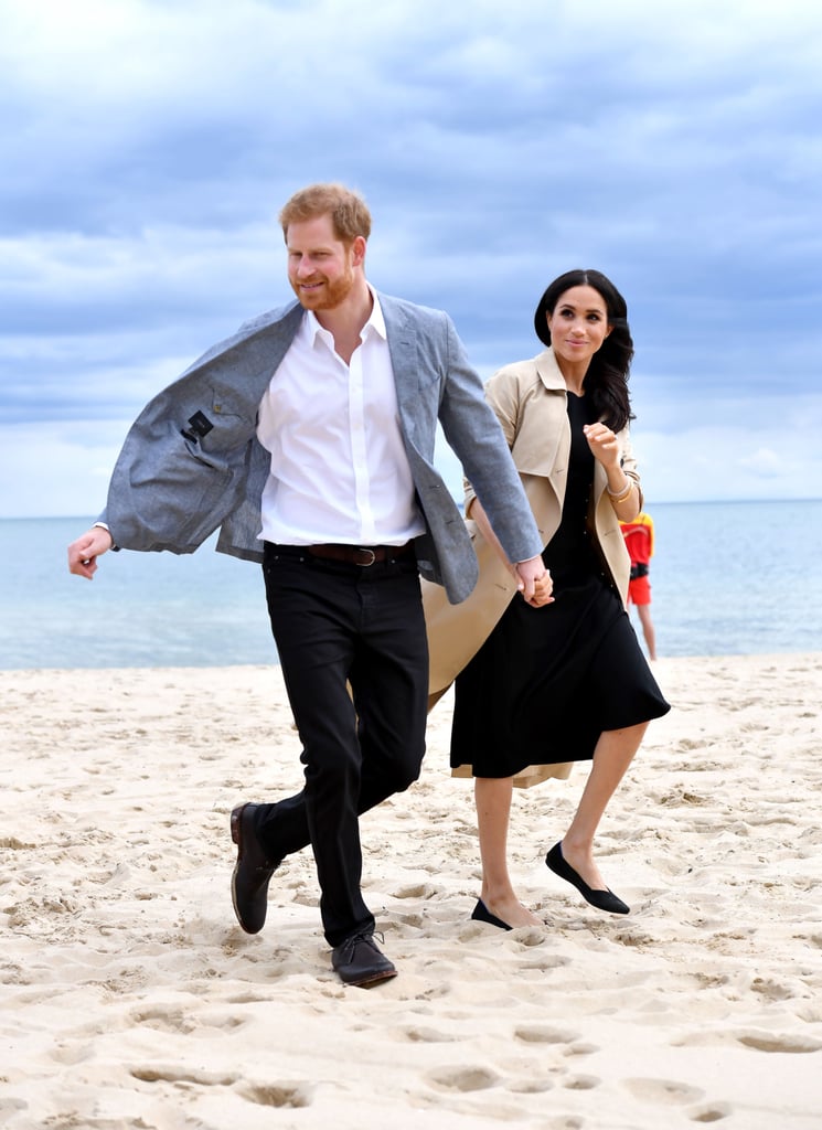 Meghan Markle Black Club Monaco Dress on the Beach 2018