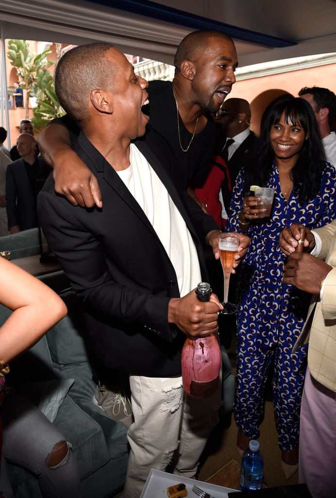 Kanye and Jay Z totally had a bro moment.