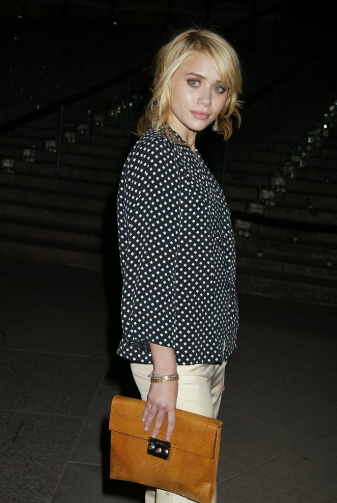 Ashley Olsen's Polka-Dot Blouse and Silk Trousers in 2004