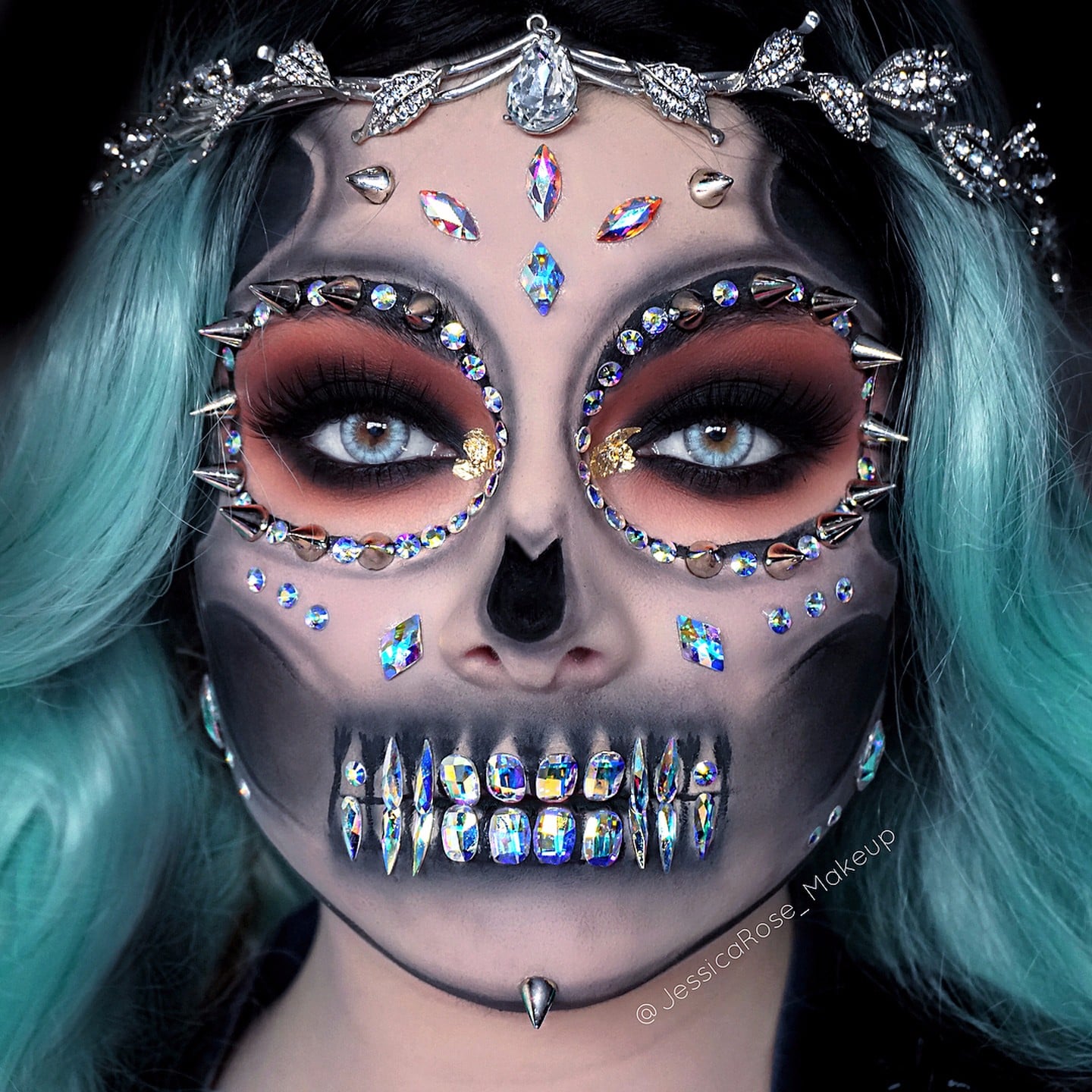 Rhinestone Skeleton Halloween Ideas POPSUGAR Beauty UK