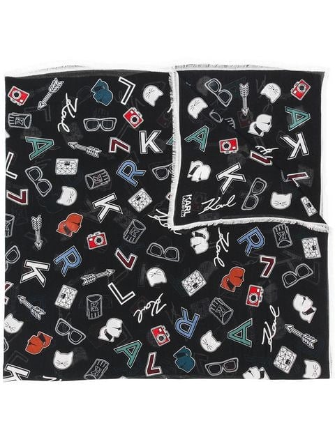 Karl Lagerfeld Karl Print Scarf