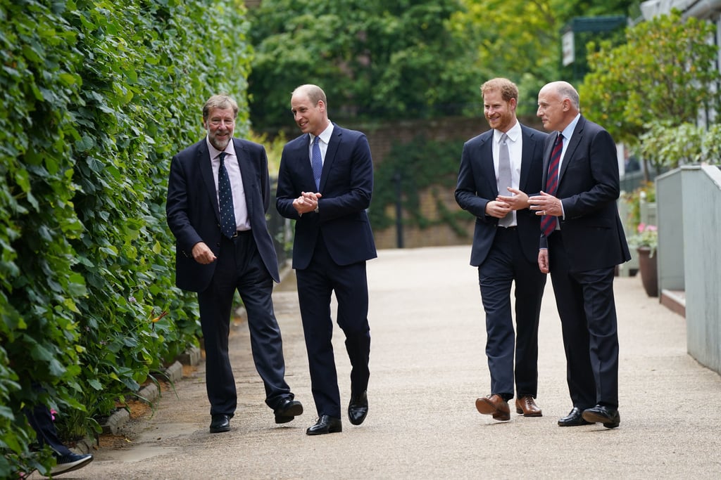 Harry and William Chat With Members of the Statue Committee