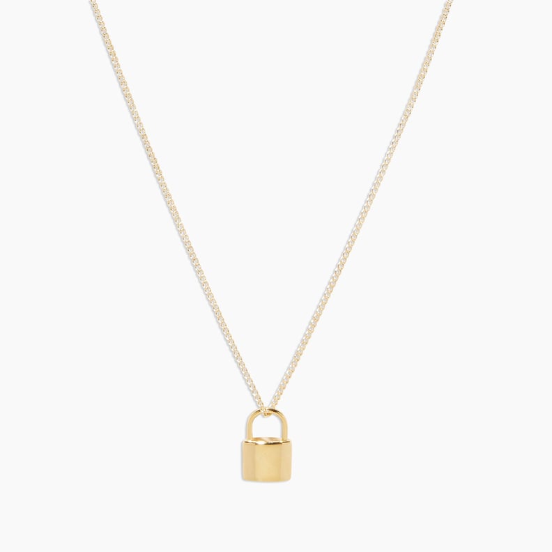 Gold Padlock Statement Necklace Minimal Lock Necklace for -  UK