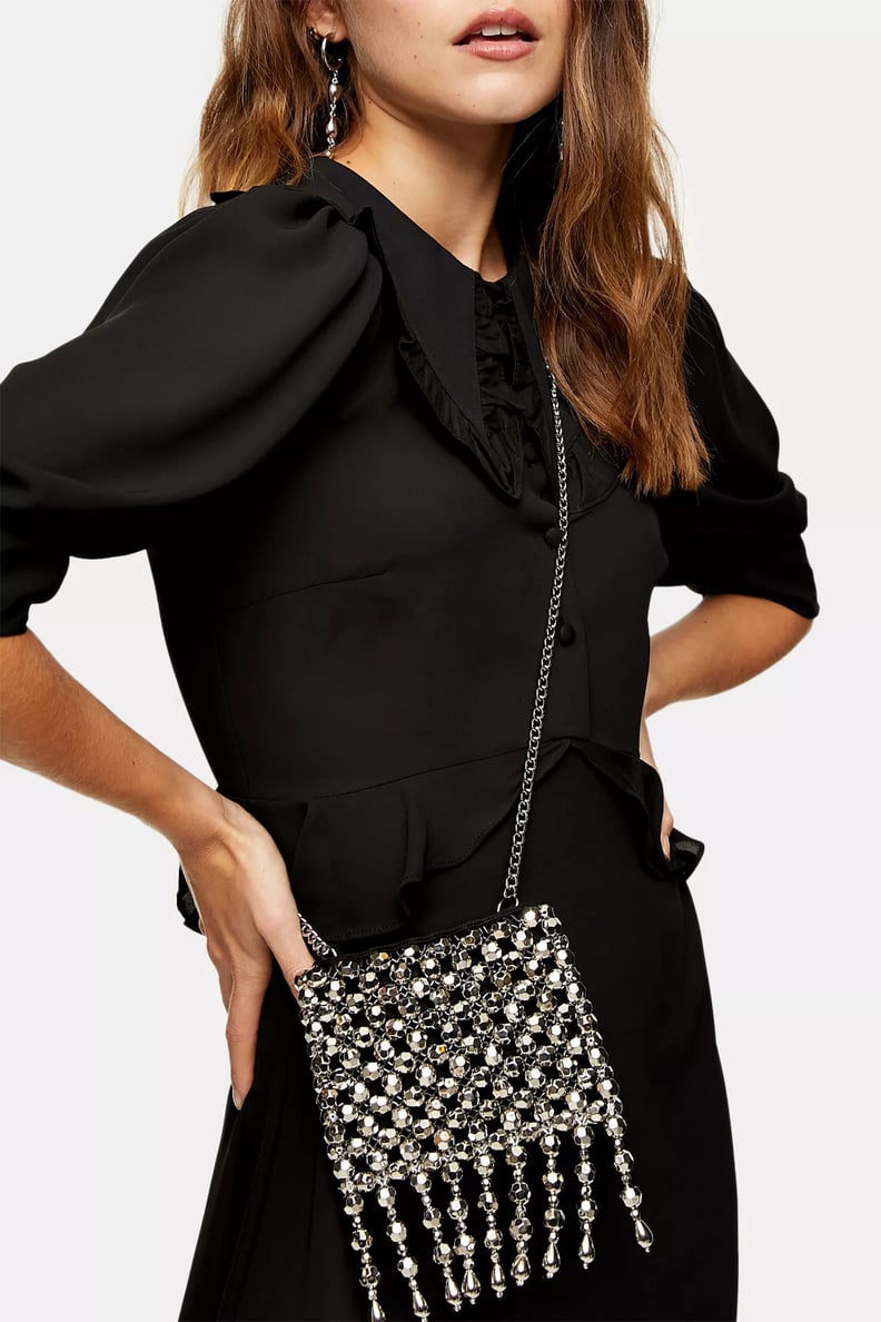 Topshop Dangly Pearl Cross Body Bag