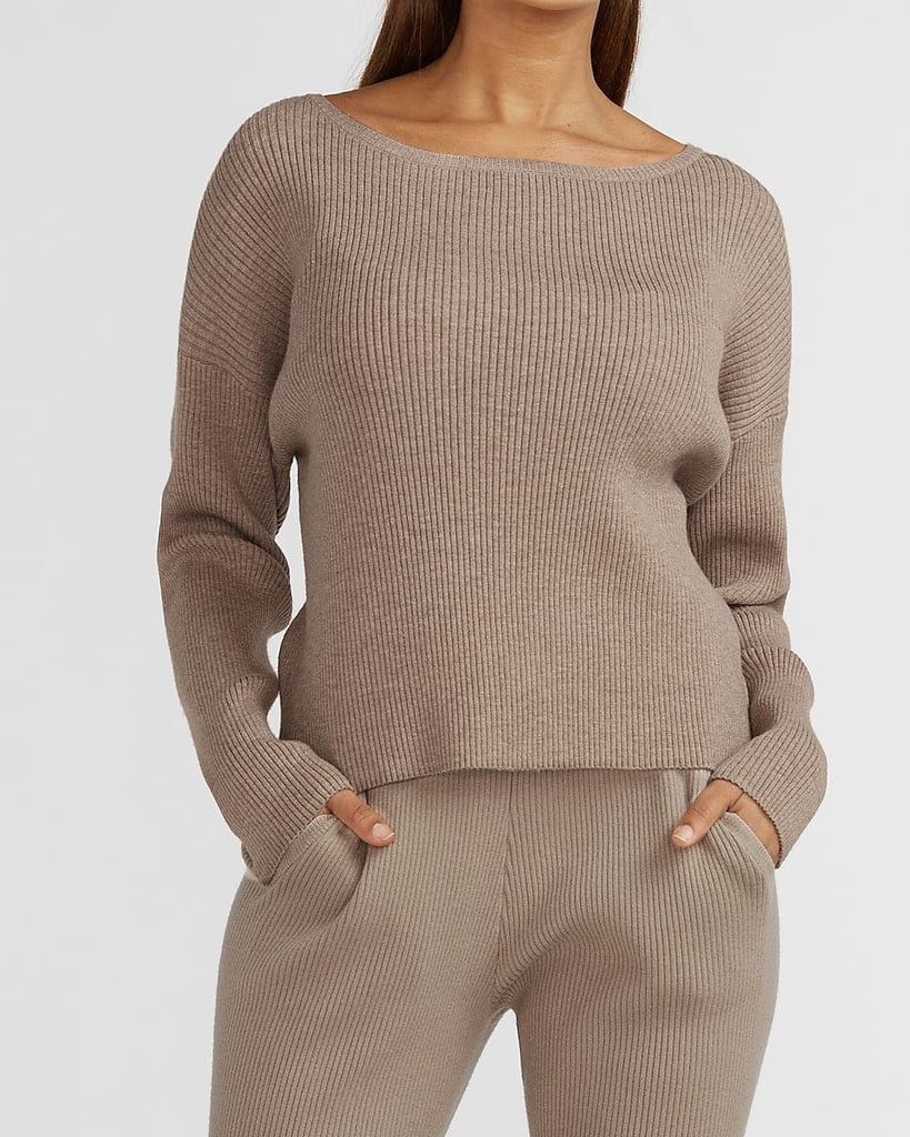 Cosy Ribbed Bateau Neck Sweater