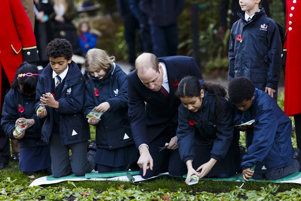 Will helped a group of student plant seeds at Kensington Memorial Park in November 2016.