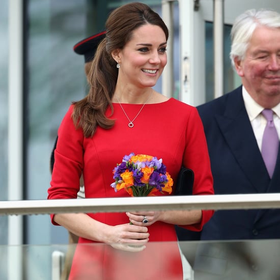 Kate Middleton Pregnant Style Red Dress 2014