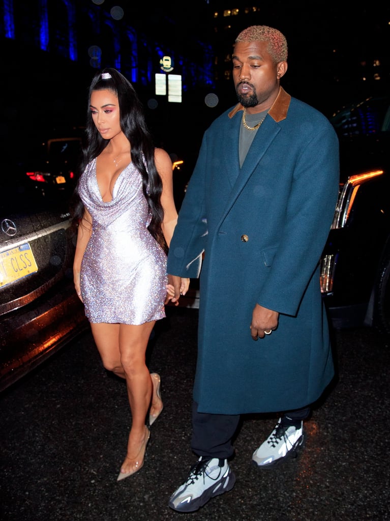 Kim Kardashian and Kanye West at Versace Fashion Show 2018