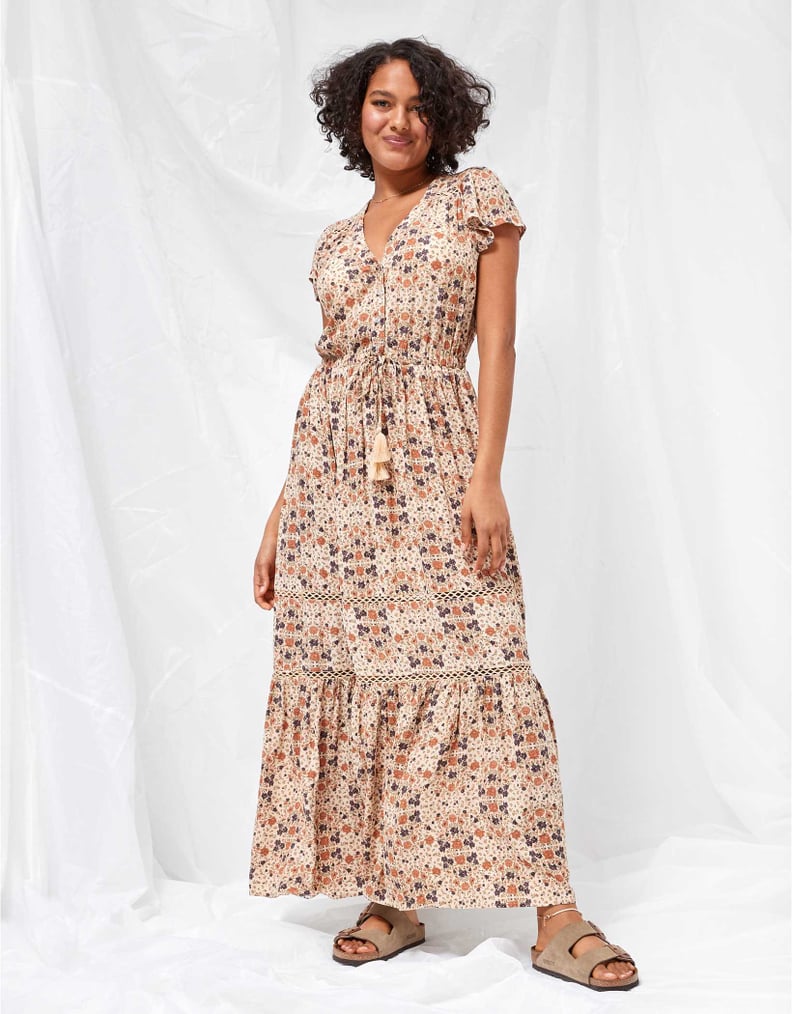 For Ample Comfort: AE Printed Tiered Maxi Dress