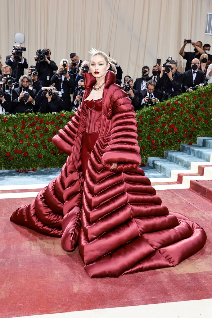 Gigi Hadid's Versace Coat and Catsuit at the Met Gala 2022