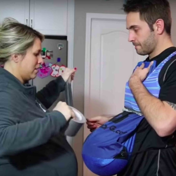 Dad Pretends to Be Pregnant Using a Medicine Ball POPSUGAR Moms