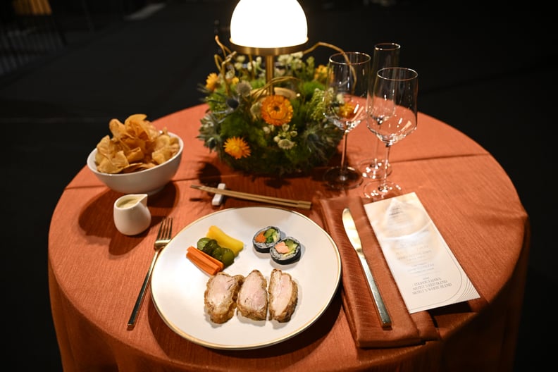 menu and food at the 2025 SAG Awards