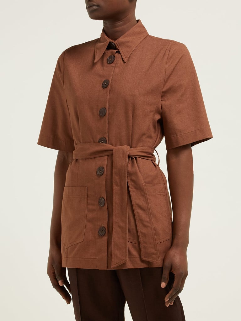 Albus Lumen Safari Belted Cotton Shirt