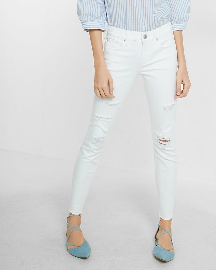 Distressed Cropped Jean Legging 