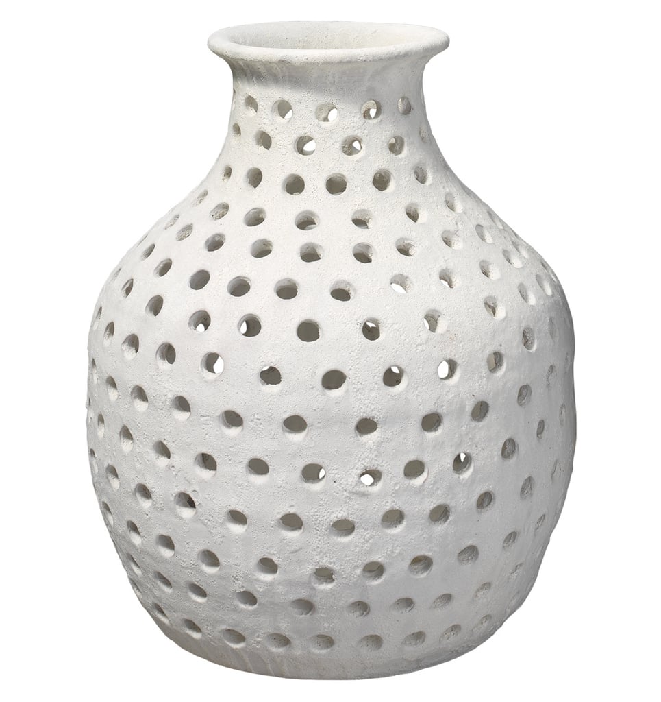 House Stark: Jamie Young Small Porous Vase In Matte White Ceramic
