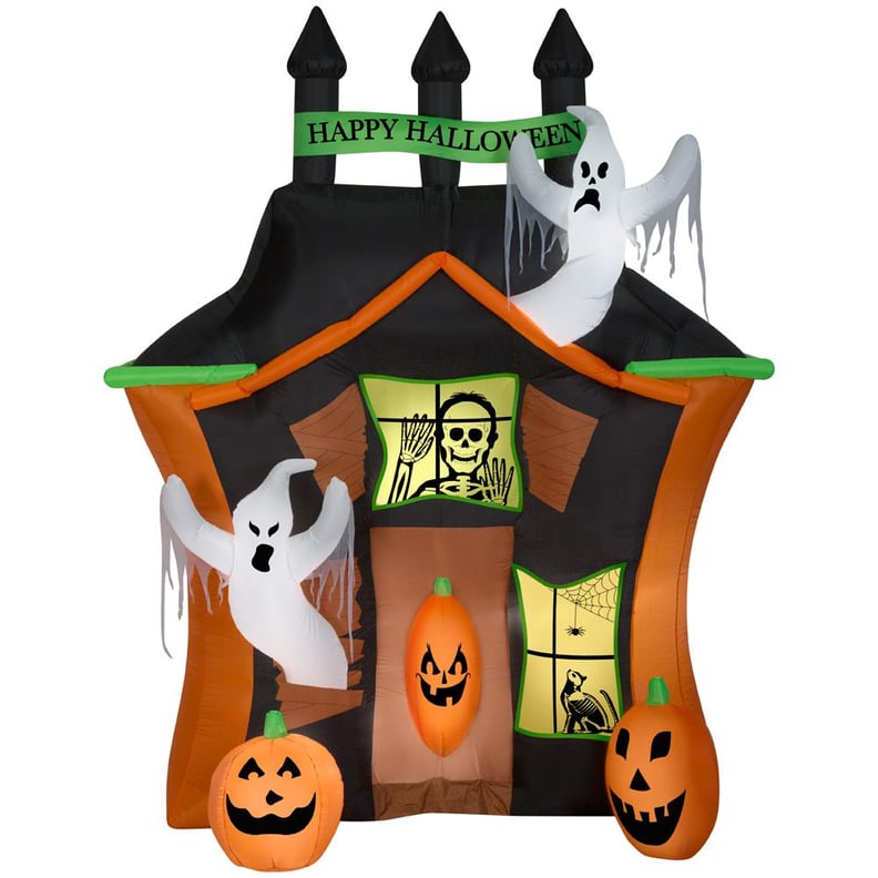 Gemmy Pre-Lit Haunted Ghost House Halloween Inflatable