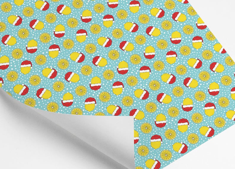 Holiday Lemon-Pattern Wrapping Paper