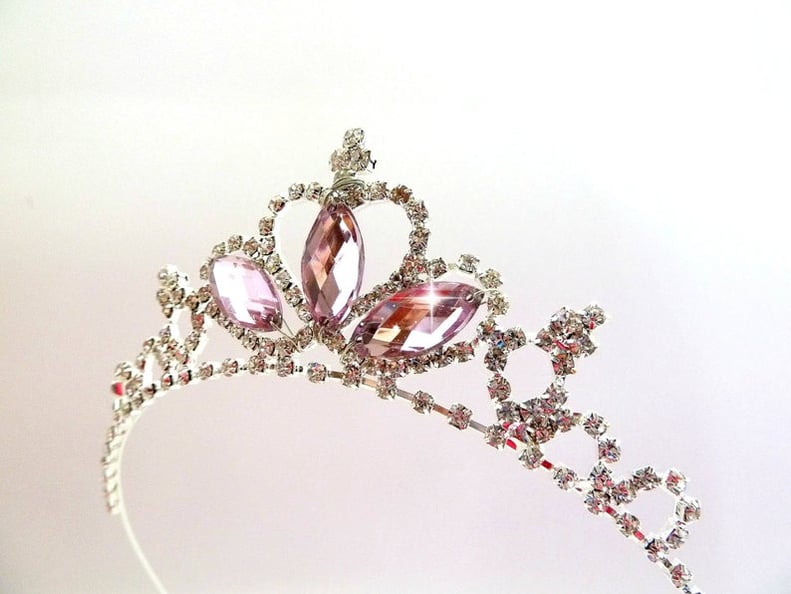 Sleeping Beauty Crown Pink Stones Tiara