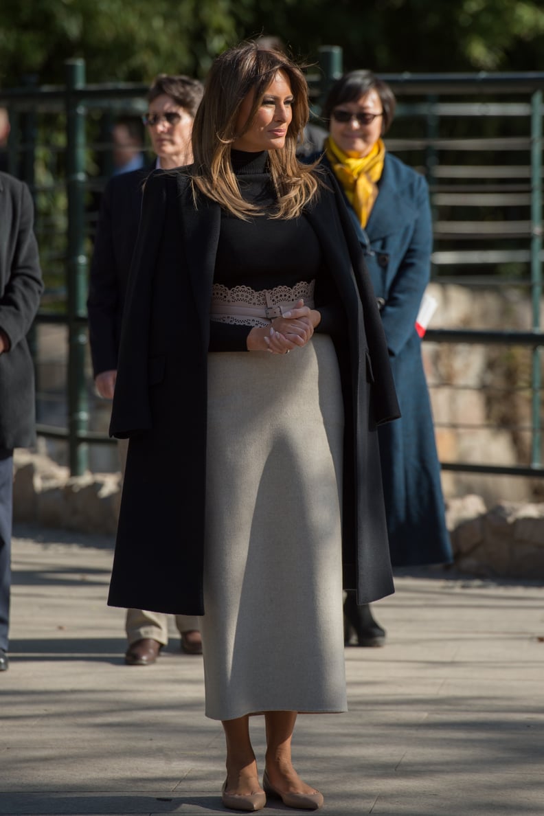 Melania's Black Coat, November 2017