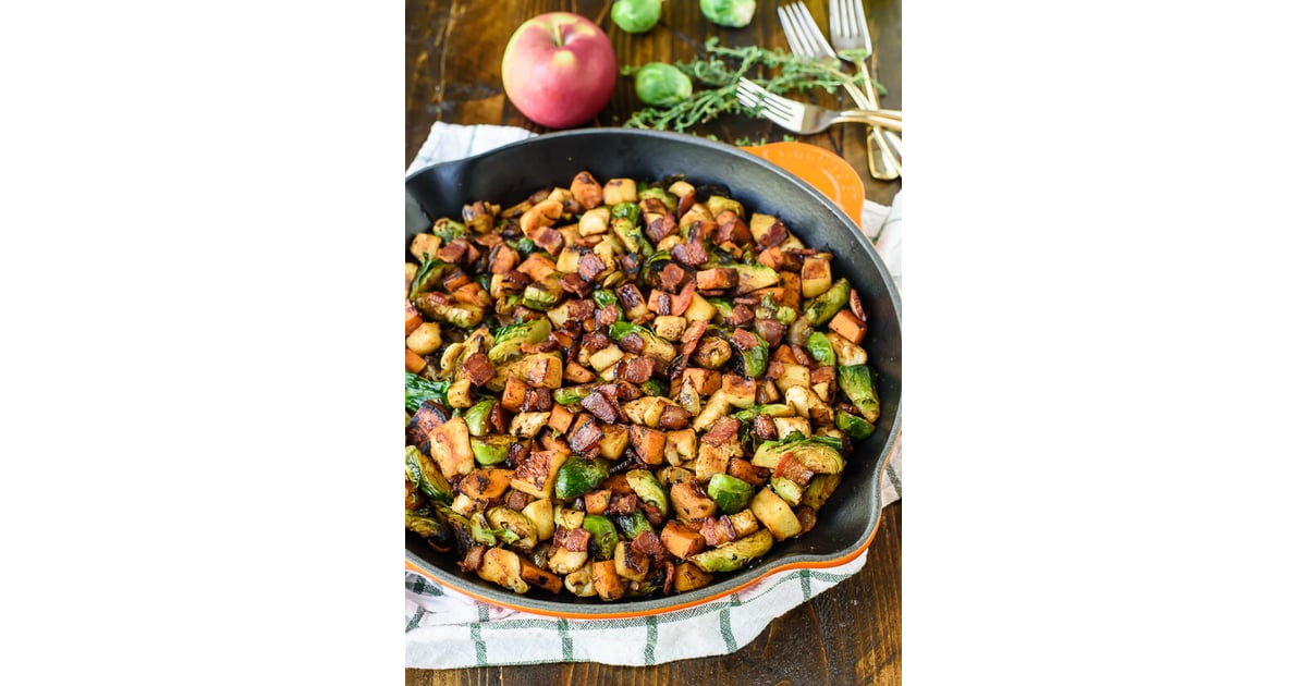 Chicken, Apple, Sweet Potato & Brussels Sprouts Skillet Paleo