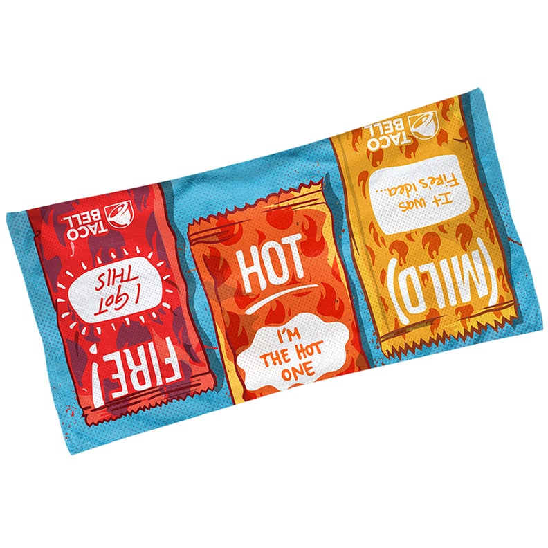 Taco Bell Sauce Packet Collection Velour Beach Towel