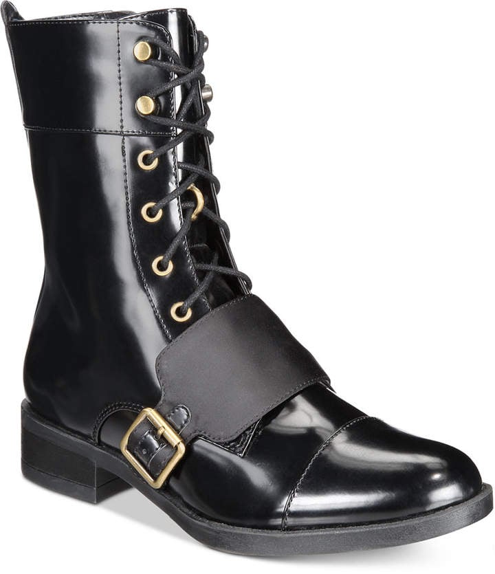 Kensie Carilynn Lace-Up Combat Boots