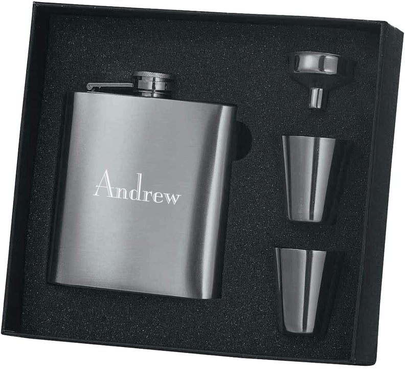 Personalized Visol Rigor Flask and Shot Glass Set