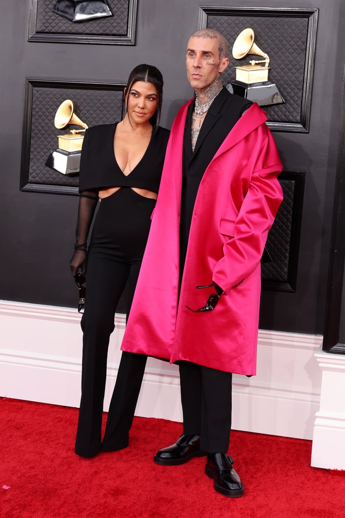 Kourtney Kardashian and Travis Barker's Grammys Outfits 2022