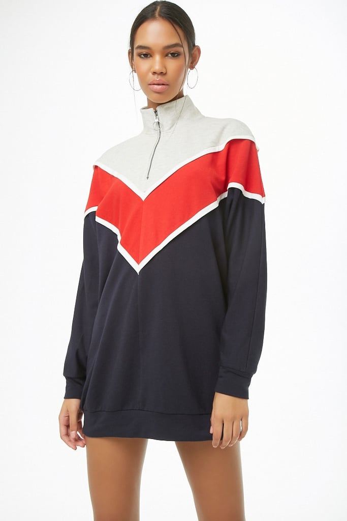 Forever 21 Colorblock Funnel Neck Tunic